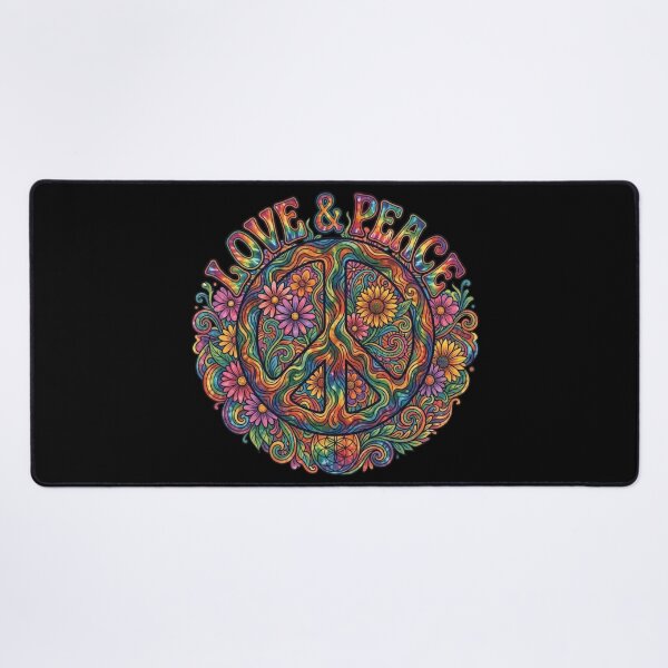 Item preview, Psychedelic Tie Dye Floral Peace Sign Design designed and sold by KelliesGrafix.