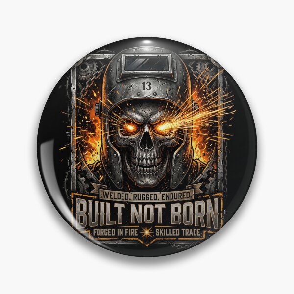 Item preview, Welder Skull Construction Worker Hardcore Style – Built Not Born Skull Welding designed and sold by Im-Ara.