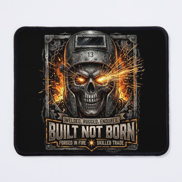Item preview, Welder Skull Construction Worker Hardcore Style – Built Not Born Skull Welding designed and sold by Im-Ara.