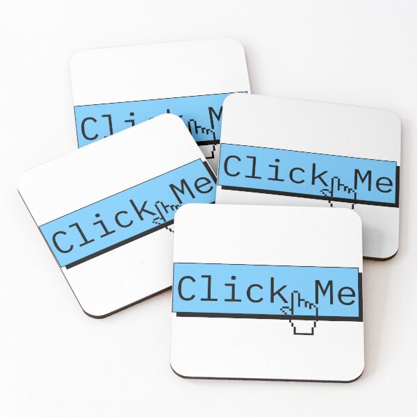 Item preview, Retro Pixel Click Me Button - Classic Web Cursor Aesthetic designed and sold by Digital Duniyah.