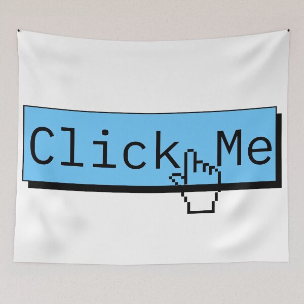 Item preview, Retro Pixel Click Me Button - Classic Web Cursor Aesthetic designed and sold by Digital Duniyah.