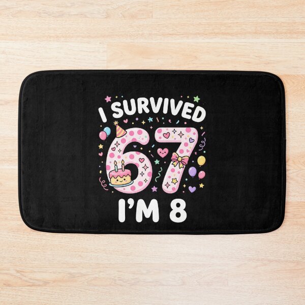Item preview, I Survived 67 I'm 8 Funny Eighth Birthday Celebration designed and sold by SofenArt.