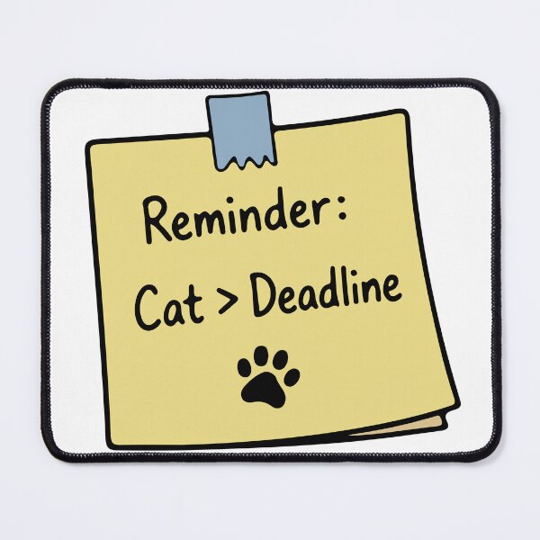 Item preview, Cat Supervisor Sticky Note - Deadline designed and sold by MalisoStickers.