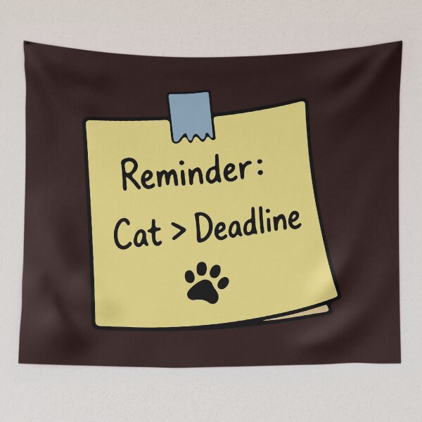 Item preview, Cat Supervisor Sticky Note - Deadline designed and sold by MalisoStickers.