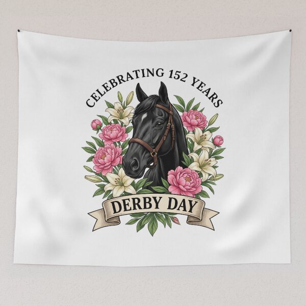 Item preview, Celebrating 152 Years Derby Day Horse Racing Fan designed and sold by SofenArt.