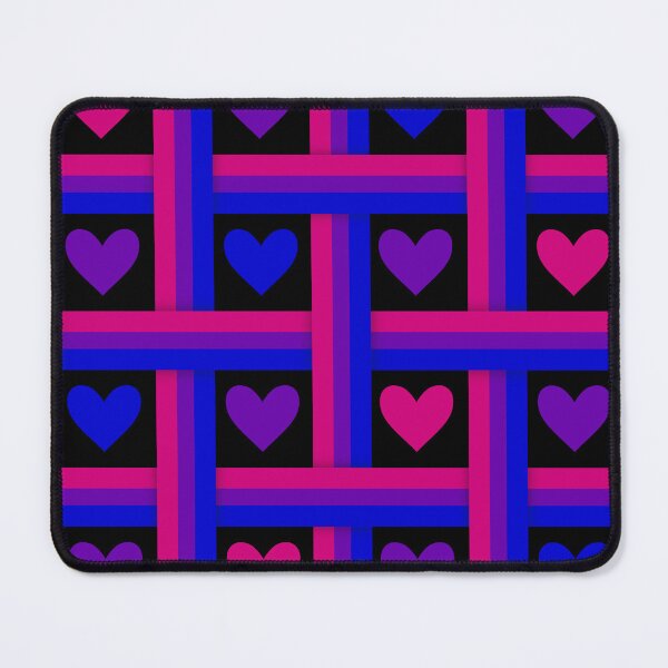 Item preview, Bi Pride Flags and Hearts Black Background designed and sold by Don-A-Hue.