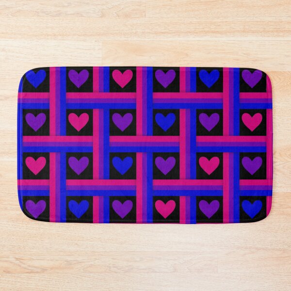 Item preview, Bi Pride Flags and Hearts Black Background designed and sold by Don-A-Hue.