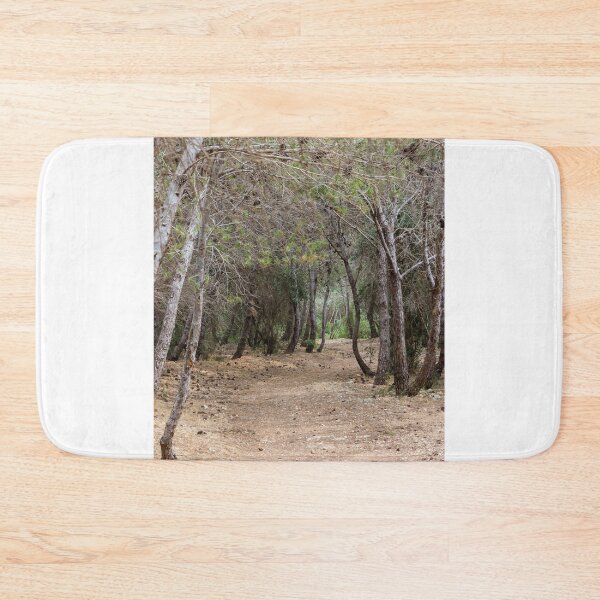 Item preview, Serene Pine Forest Trail Winding Through Dry Woodland With Scattered Pinecones And Canopy designed and sold by Nmallia.