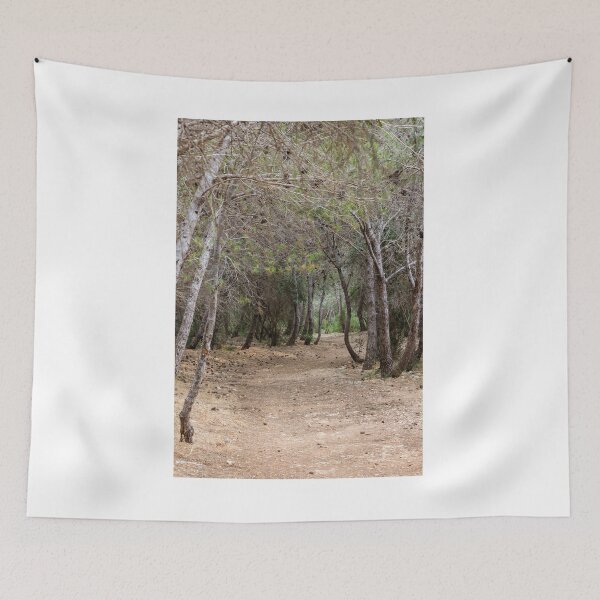Item preview, Serene Pine Forest Trail Winding Through Dry Woodland With Scattered Pinecones And Canopy designed and sold by Nmallia.