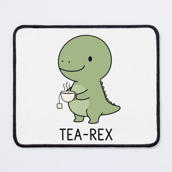 Item preview, Tea-Rex Cute Dinosaur Pun Art - Kawaii T-Rex Drinking Tea - Funny Dino Illustration designed and sold by JLMWorks.