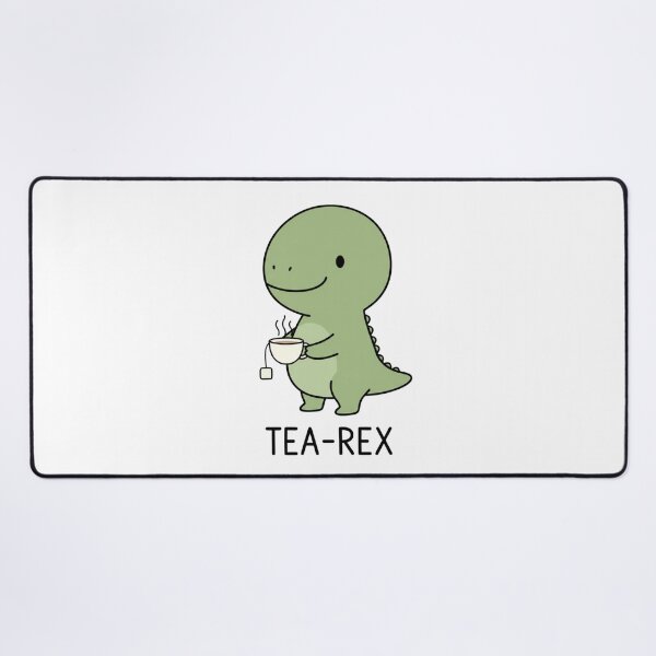 Item preview, Tea-Rex Cute Dinosaur Pun Art - Kawaii T-Rex Drinking Tea - Funny Dino Illustration designed and sold by JLMWorks.
