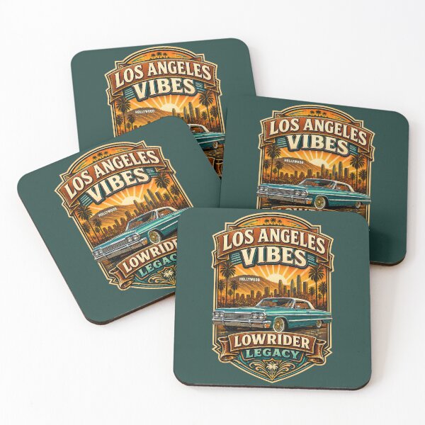 Item preview, Los Angeles Lowrider Classic Car Vintage designed and sold by Retro Arabica.