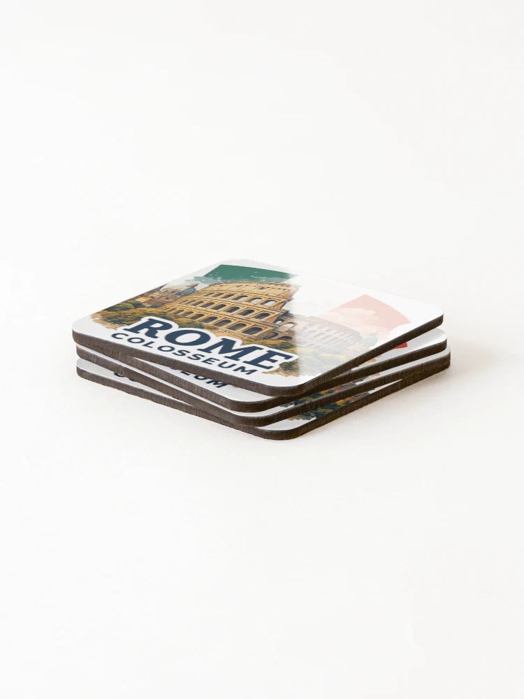 Thumbnail 4 of 5, Coasters (Set of 4), Colosseum Rome designed and sold by devonclemon.