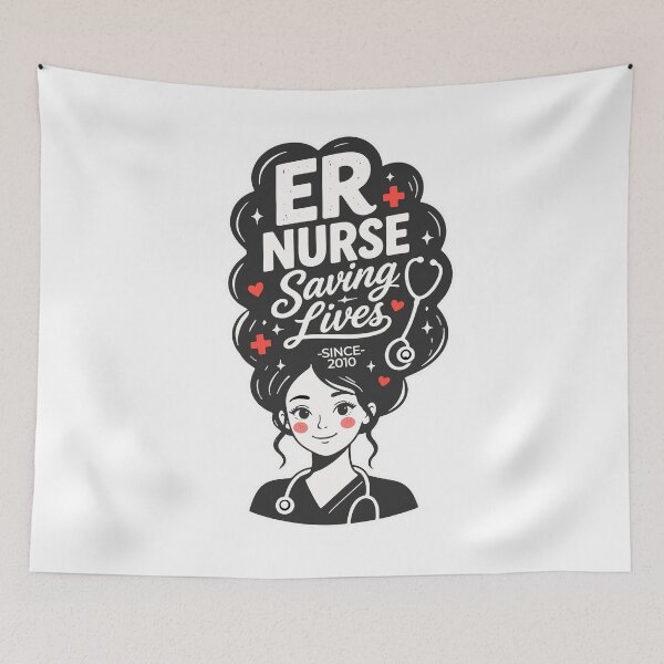 Item preview, ER Nurse Saving Lives Since 2010 — Nurse Week 2026 Gift | Emergency Room Nurse Appreciation Shirt designed and sold by KiwyStudio.