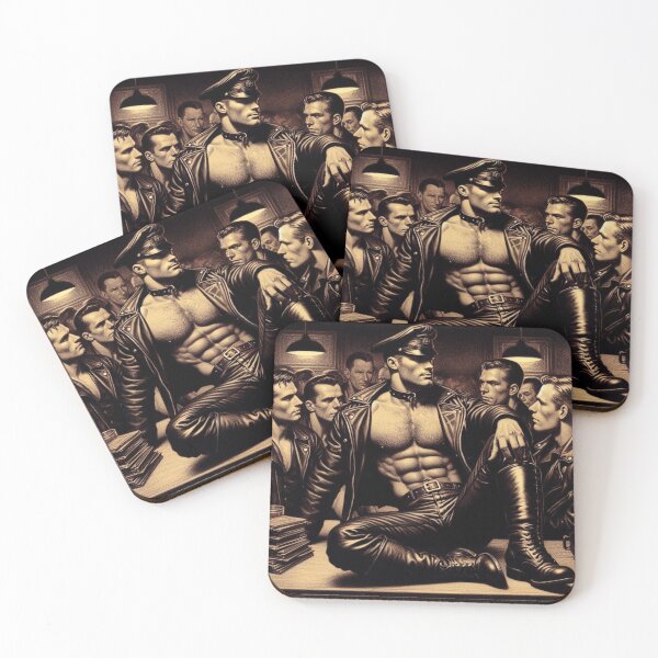 Item preview, Gay Leather Bar Daddy Hat Tom of Finland Leather Man Tribute Gay Art designed and sold by ItsAKinkThing.