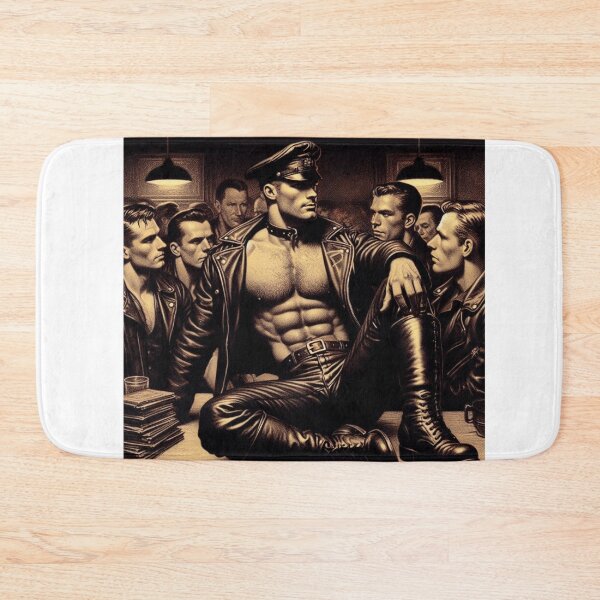 Item preview, Gay Leather Bar Daddy Hat Tom of Finland Leather Man Tribute Gay Art designed and sold by ItsAKinkThing.