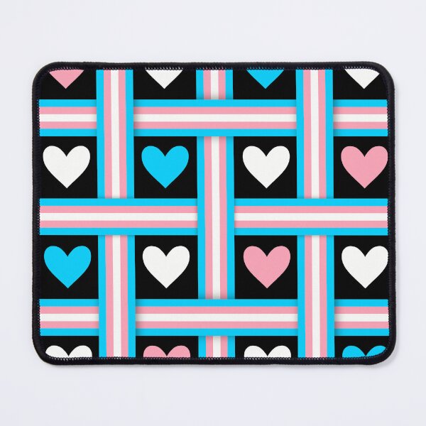 Item preview, Trans Flags and Hearts Black Background designed and sold by Don-A-Hue.