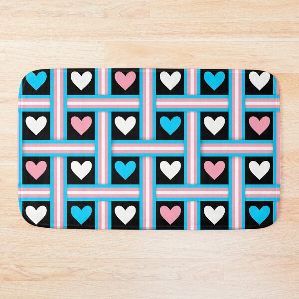 Item preview, Trans Flags and Hearts Black Background designed and sold by Don-A-Hue.