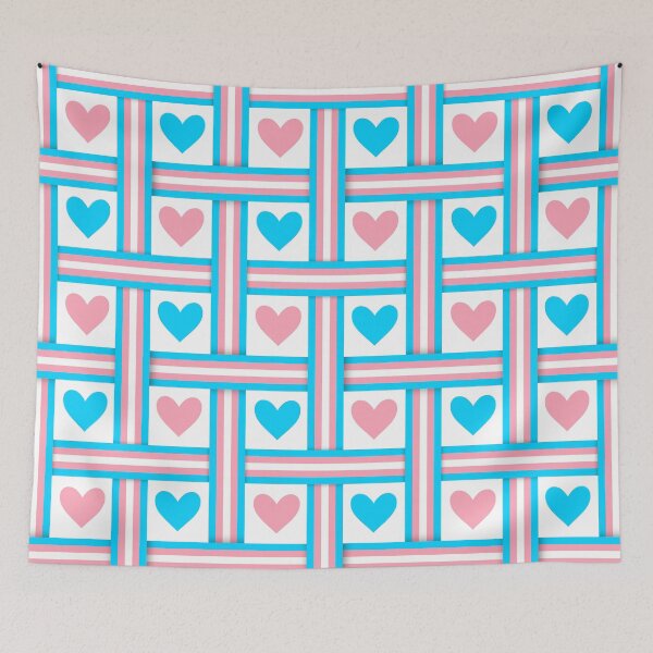 Item preview, Trans Flags and Hearts designed and sold by Don-A-Hue.