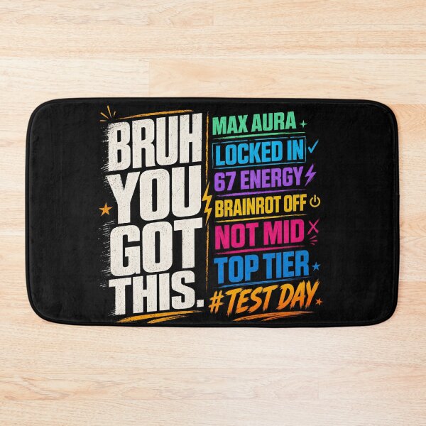 Item preview, Bruh You Got This - Gen Z Slang Test Day Motivation designed and sold by Canvas Vibe Studio.