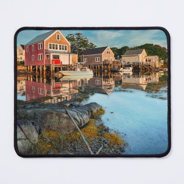 Item preview, Quaint Harborfront Buildings at Sunrise designed and sold by Gerard Fornarotto.