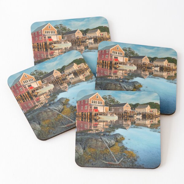 Item preview, Quaint Harborfront Buildings at Sunrise designed and sold by Gerard Fornarotto.