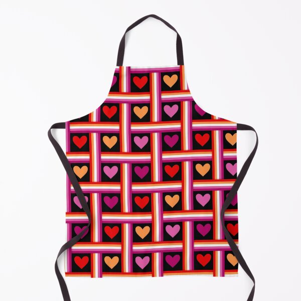 Item preview, Lesbian Pride Flags and Hearts Black Background designed and sold by Don-A-Hue.
