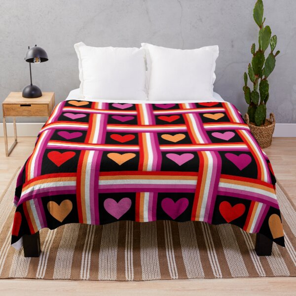 Item preview, Lesbian Pride Flags and Hearts Black Background designed and sold by Don-A-Hue.