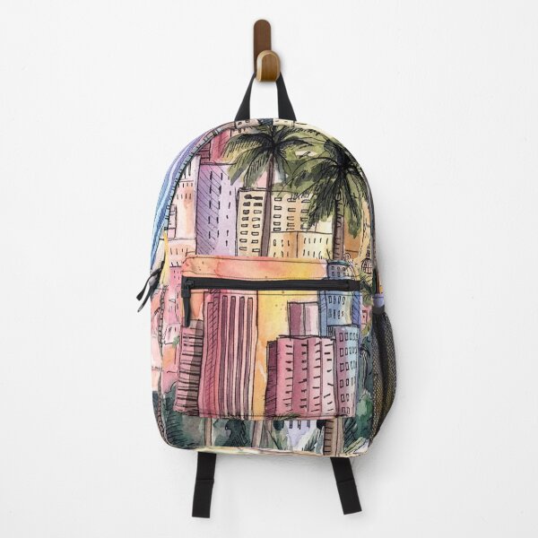 Item preview, Los Angeles Skyline Art Watercolor California Sunset designed and sold by posteriocrew.