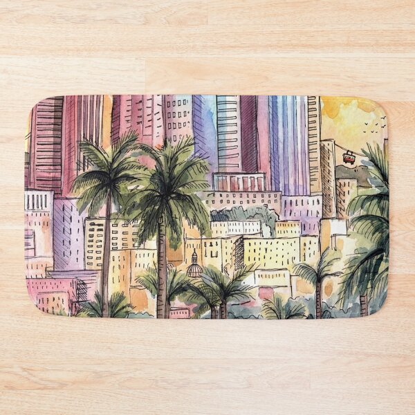Item preview, Los Angeles Skyline Art Watercolor California Sunset designed and sold by posteriocrew.