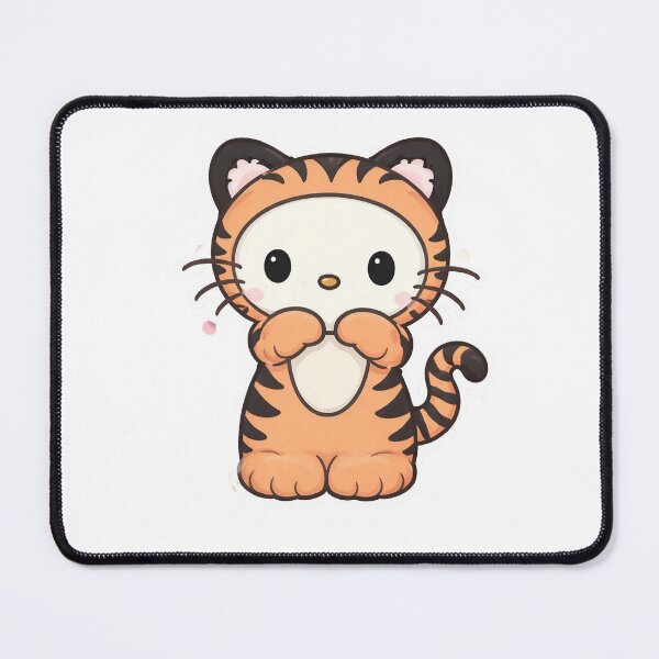 Item preview, Adorable Kawaii Kitty in Tiger Costume Sticker designed and sold by Artify Lab.