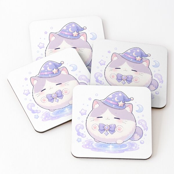 Artikelvorschau, Chibi-Katzenmagier-Anime-Design, niedliche Zaubererkatzen-Ästhetik, Kawaii-Grafik einer magischen Figur entworfen und verkauft von MouradStudio.