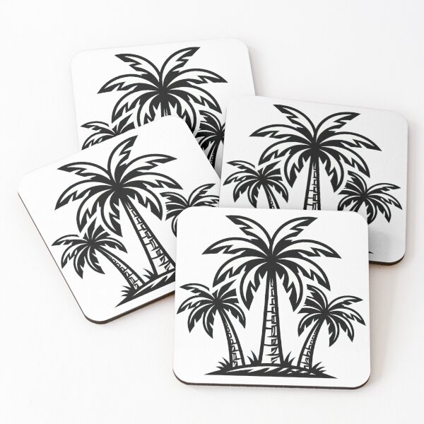 Item preview, Tropical Palm Trees Minimalist Monochrome Graphic designed and sold by Digital Duniyah.