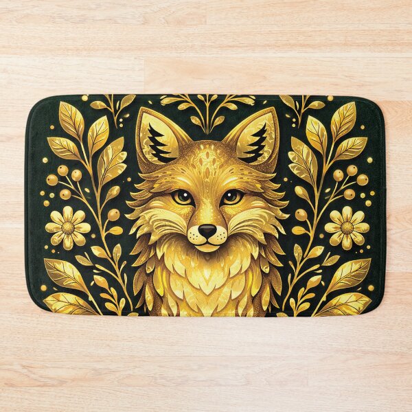 Item preview, Boho Fox Illustration with Botanical Folk Elements designed and sold by Gold Turtle  Lina.