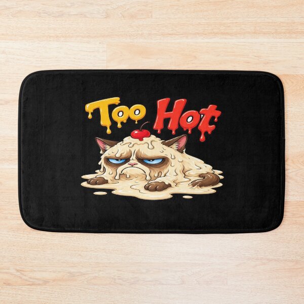 Item preview, Melting Ice‑Cream Cat – Cute “Too Hot” Summer Humor Design for Heatwave, Kawaii & Cat Lovers designed and sold by Bright Nest Studio.