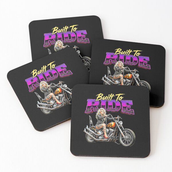 Item preview, Built To Ride Biker Girl Chopper Motorcycle Tattoo Retro Women Rider designed and sold by graphixpolash.