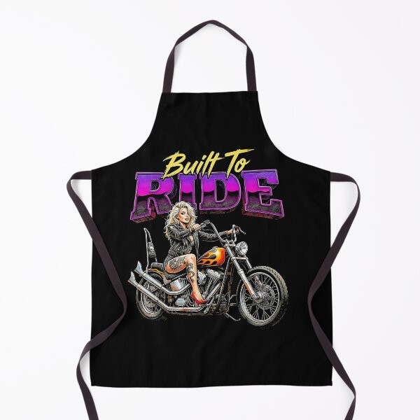Item preview, Built To Ride Biker Girl Chopper Motorcycle Tattoo Retro Women Rider designed and sold by graphixpolash.