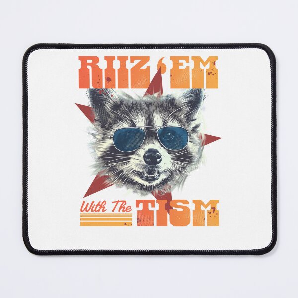 Item preview, Rizz ‘em With The Tism Funny Raccoon designed and sold by krystalRomanart.