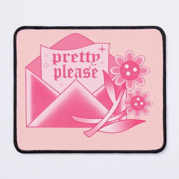 Item preview, Traditional Pink Tattoo Letter Pretty Please designed and sold by Tattoosbyem.