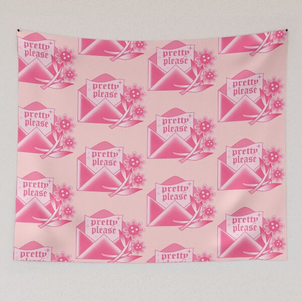 Item preview, Traditional Pink Tattoo Letter Pretty Please designed and sold by Tattoosbyem.