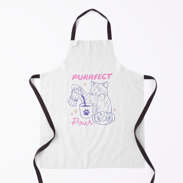 Item preview, Purrfect Pour Cute Pink Purple Barista Cat designed and sold by krystalRomanart.