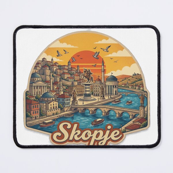 Item preview, Skopje Vintage Retro Travel Design designed and sold by MIArt Studio.