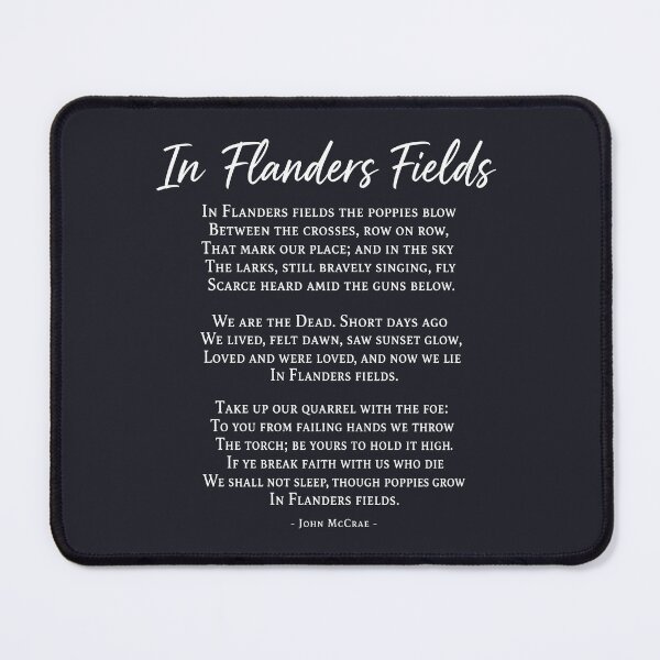 Item preview, In Flanders Fields The Poppies Blow Remembrance Day designed and sold by HowToCanadian.