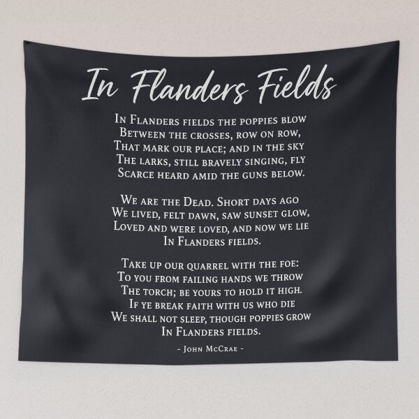 Item preview, In Flanders Fields The Poppies Blow Remembrance Day designed and sold by HowToCanadian.