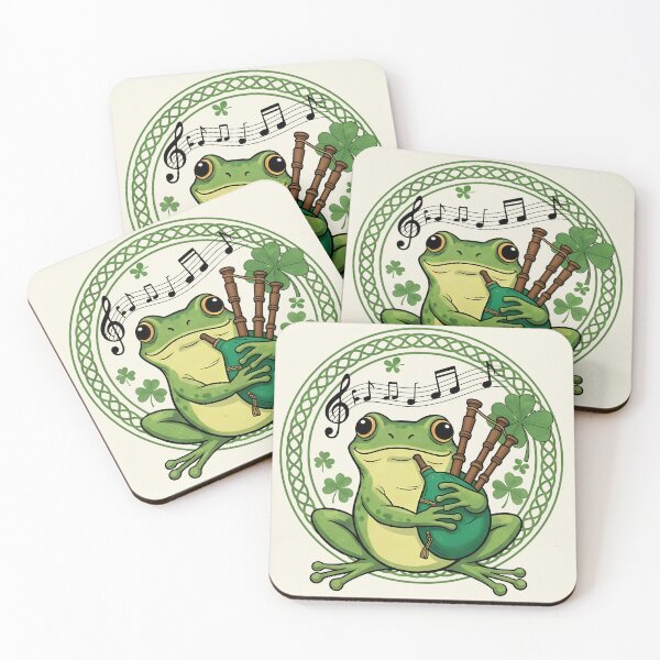 Item preview, Traditional Tunes: Frog Playing Bagpipes designed and sold by MalisoStickers.