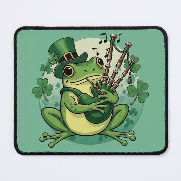 Item preview, Irish Frog Playing Bagpipes: St. Patrick's Day Frogcore designed and sold by MalisoStickers.