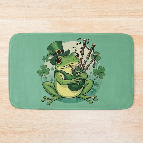 Item preview, Irish Frog Playing Bagpipes: St. Patrick's Day Frogcore designed and sold by MalisoStickers.