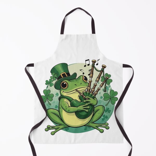 Item preview, Irish Frog Playing Bagpipes: St. Patrick's Day Frogcore designed and sold by MalisoStickers.