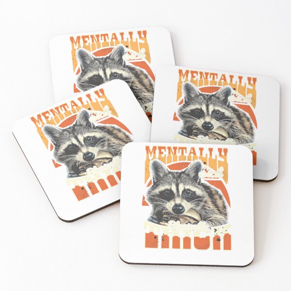 Item preview, Mentally Sick Physically Thick Funny Raccoon designed and sold by krystalRomanart.