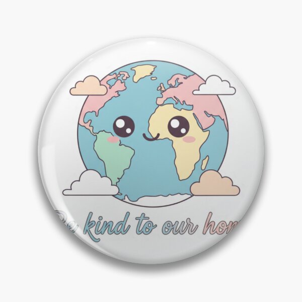 Item preview, Happy Earth Day Art - Be Kind To Our Home - Cute Kawaii Planet Earth Decor designed and sold by JLMWorks.